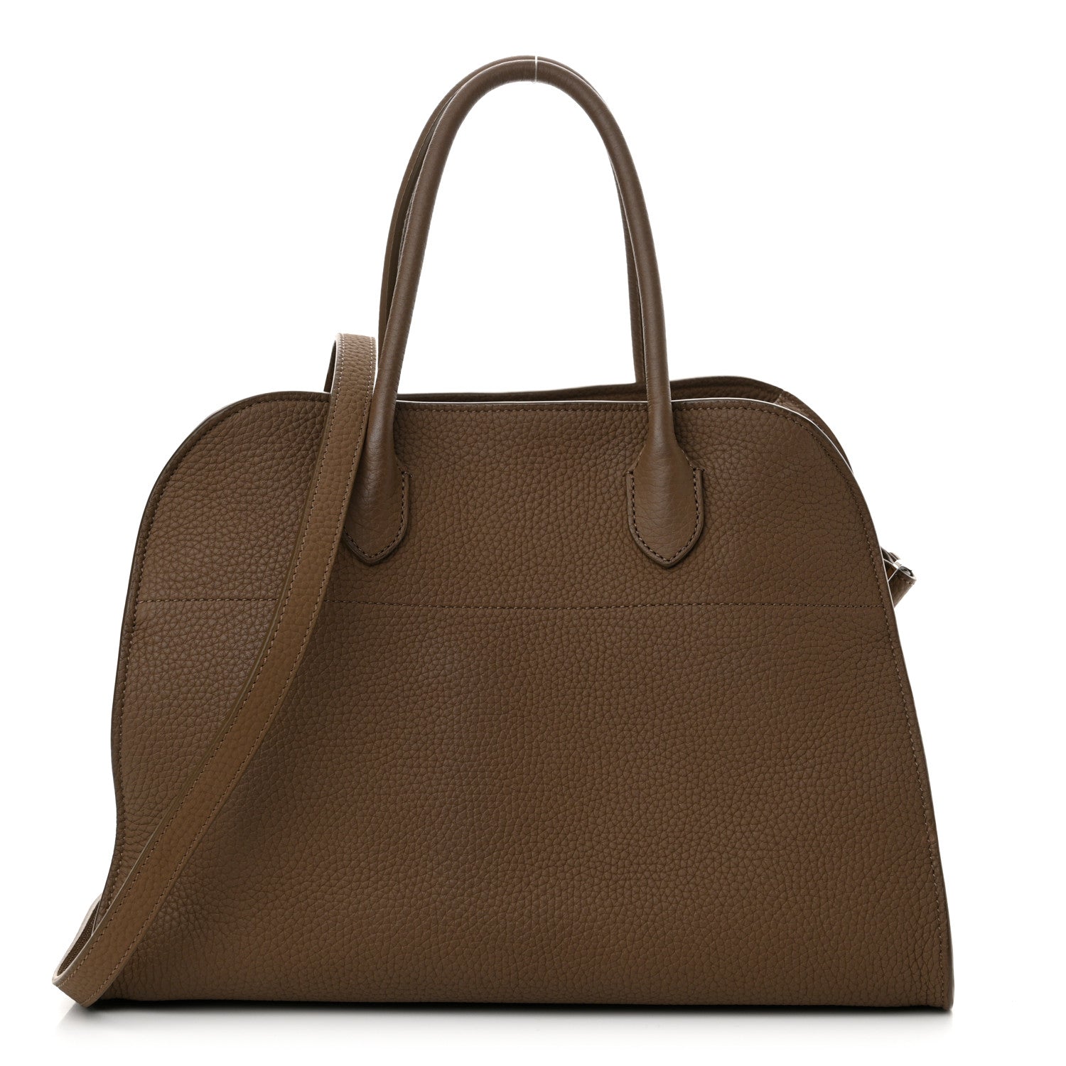 The Row Matte Grained Calfskin Soft Margaux 12 Taupe 1 of 9