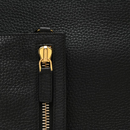 Tom Ford Pebbled Calfskin Small Alix Padlock Zip Hobo Bag Black 8 of 11