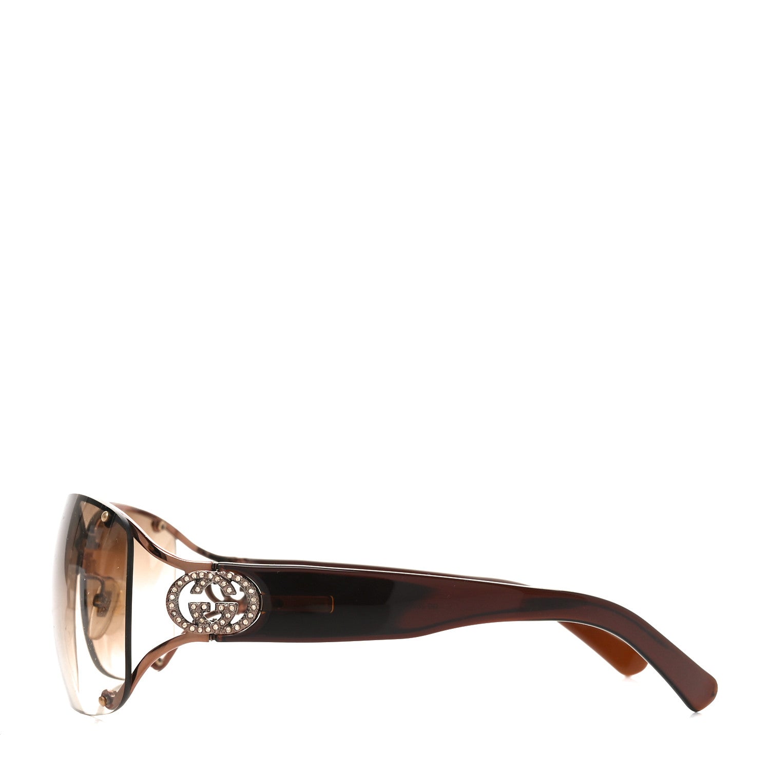 Gucci Crystal GG Sunglasses GG2820/F/S Brown 3 of 7