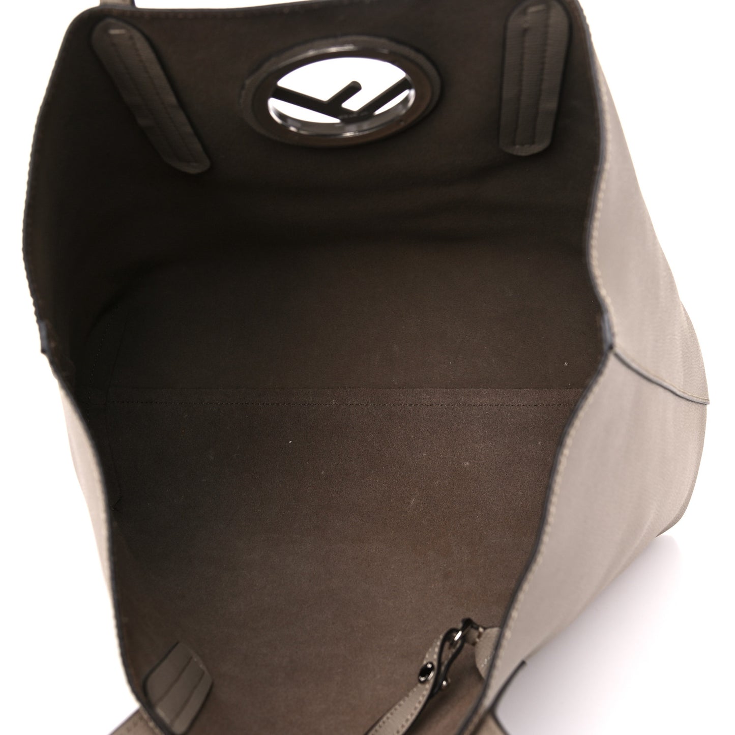 Vitello Vienna Enamel F is Fendi Shopping Tote Tortora Taupe