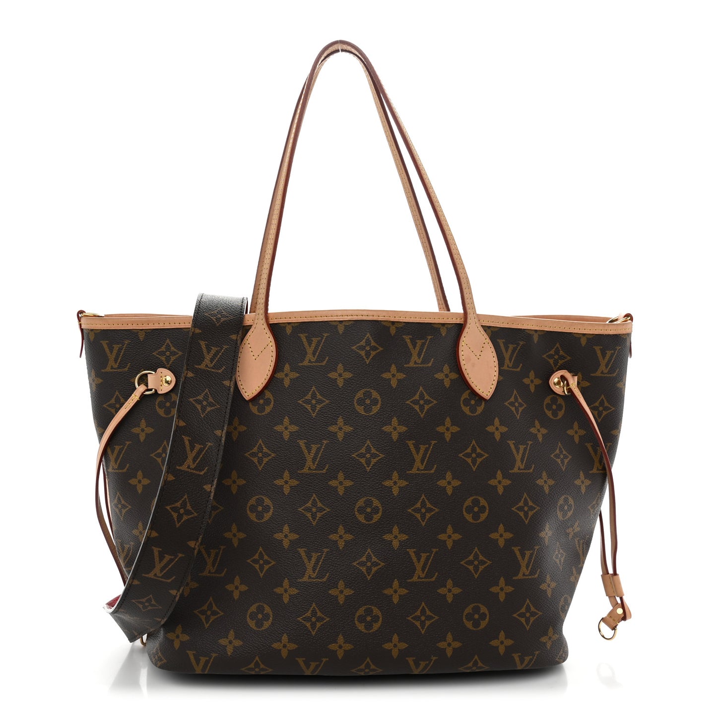 Monogram Inside Out Neverfull Bandouliere MM Rouge Sari