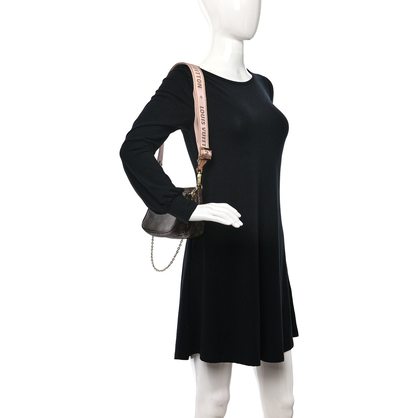 LOUIS VUITTON Monogram Multi Pochette Accessories Rose Clair