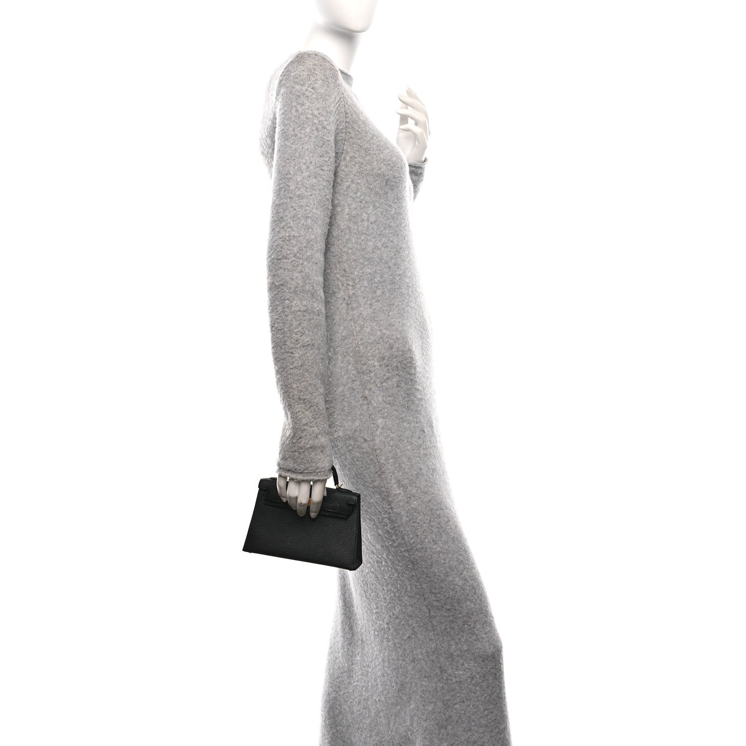 Hermes Chevre Mysore Horseshoe Mini Kelly Sellier 20 Black 2 of 11