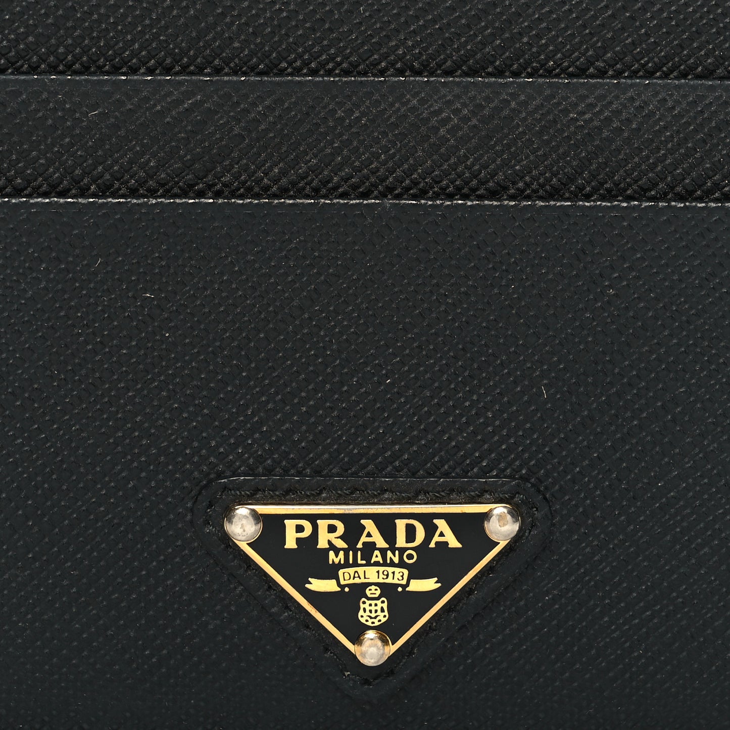 Saffiano Triangle Card Holder Black