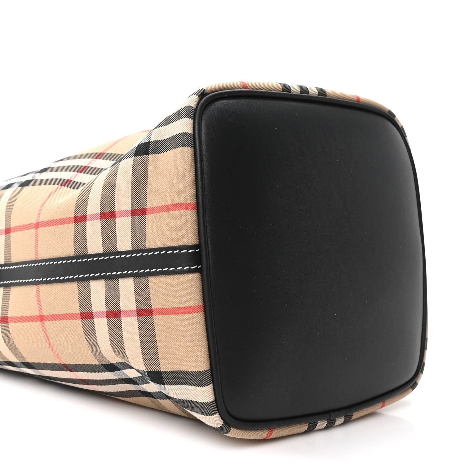 Burberry Vintage Check Calfskin Mini Ashby Bucket Bag Archive Beige 10 of 11