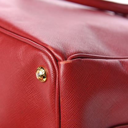 Prada Saffiano Large Galleria Double Zip Tote Fuoco 12 of 13