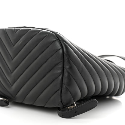 Chanel Calfskin Chevron Quilted Small Urban Spirit Backpack Black 10 of 10