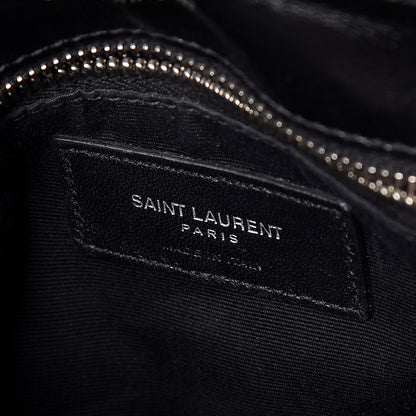 Saint Laurent Calfskin Y Quilted Monogram Toy Loulou Crossbody Bag Black 11 of 12