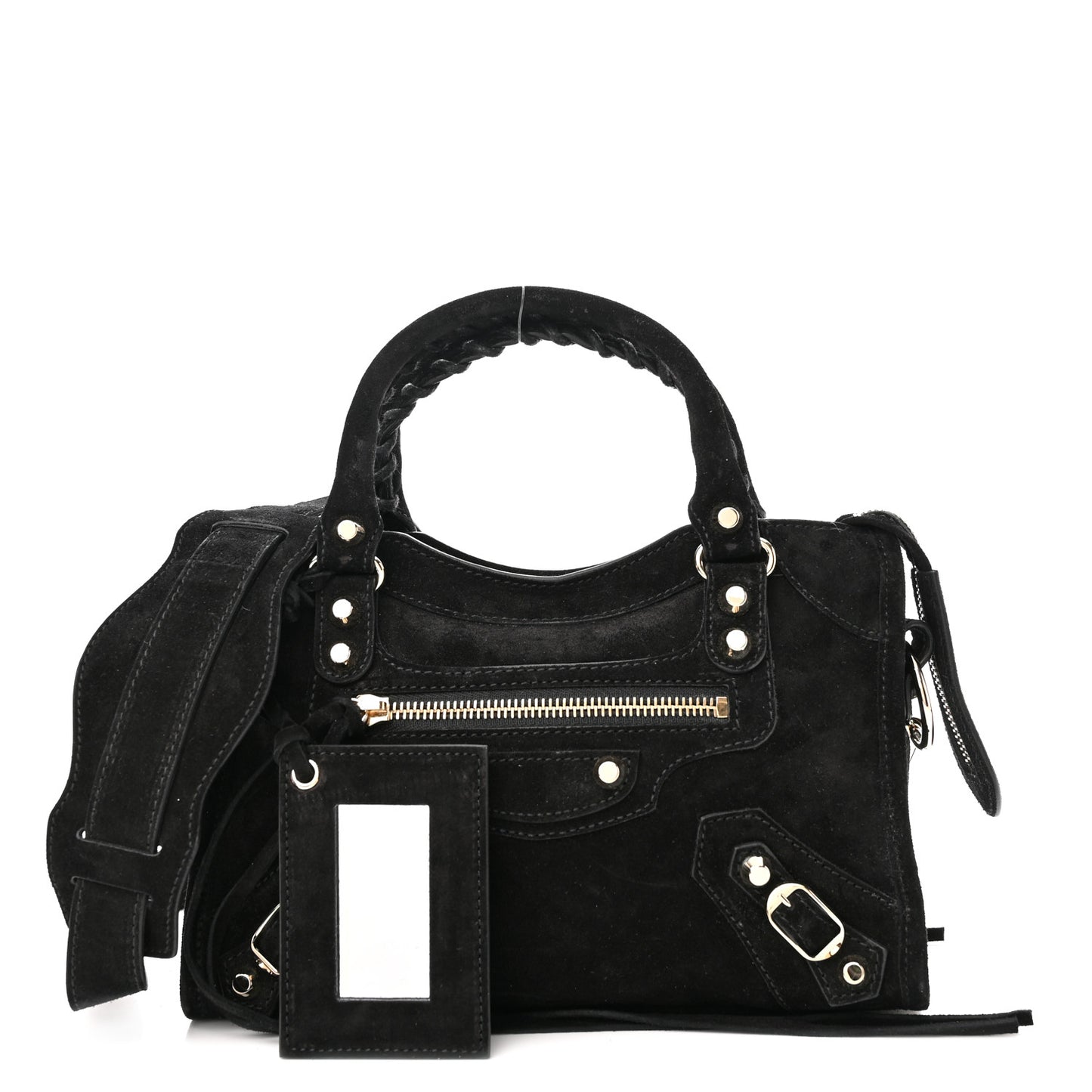 Baby Daim Suede Marble Hardware Mini City Black