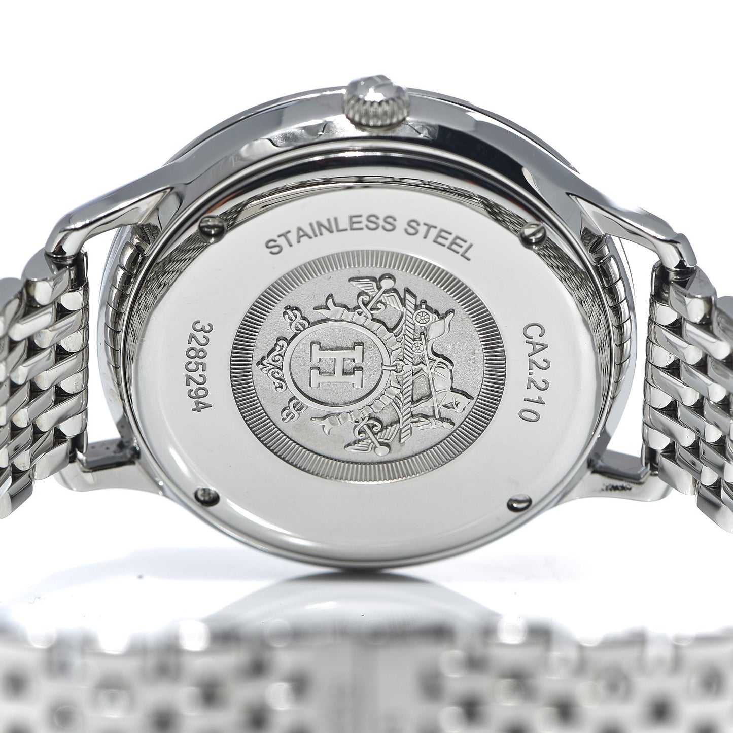 Stainless Steel 32mm Slim d'Hermes Quartz Watch Silver