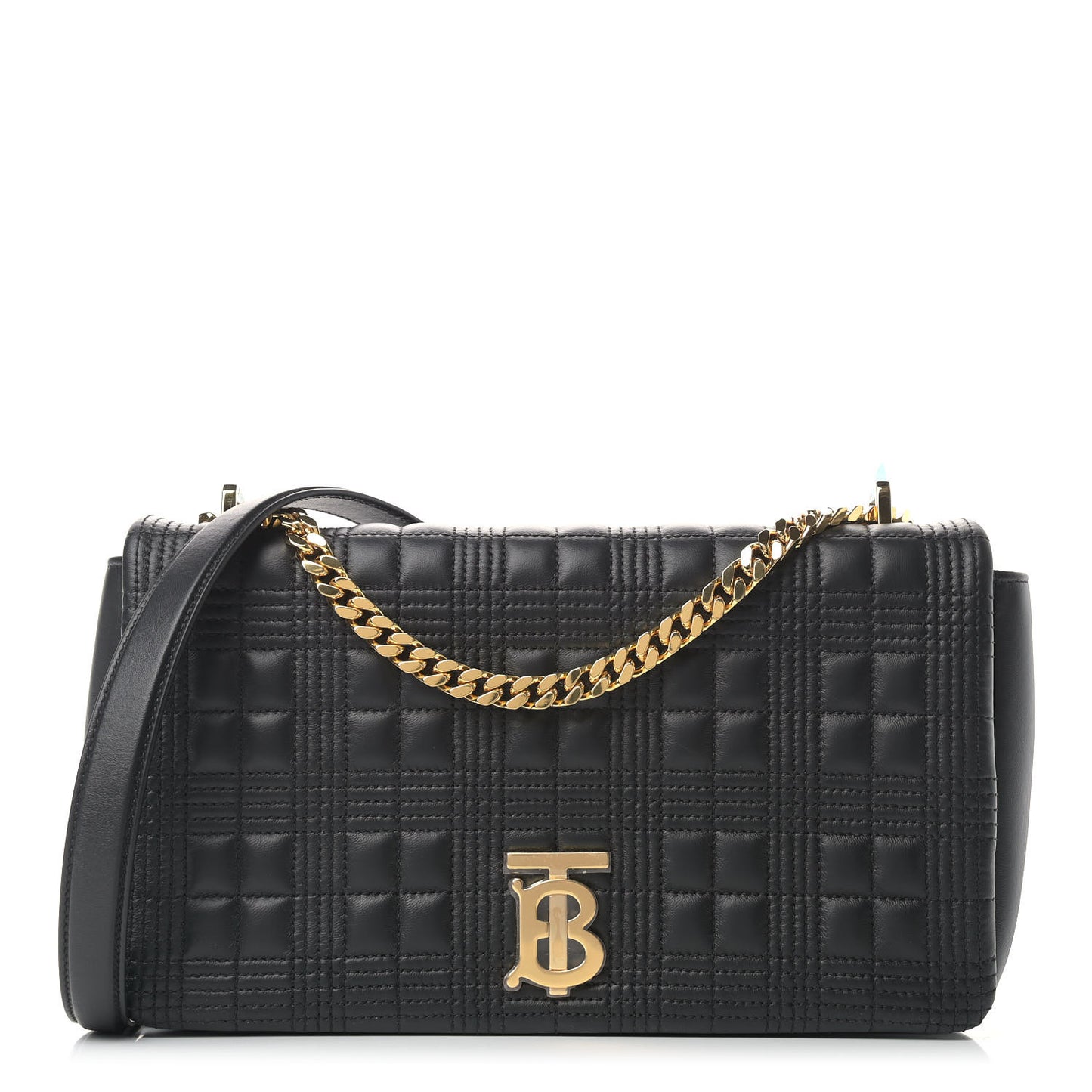 Lambskin Quilted Medium Lola Bag Black