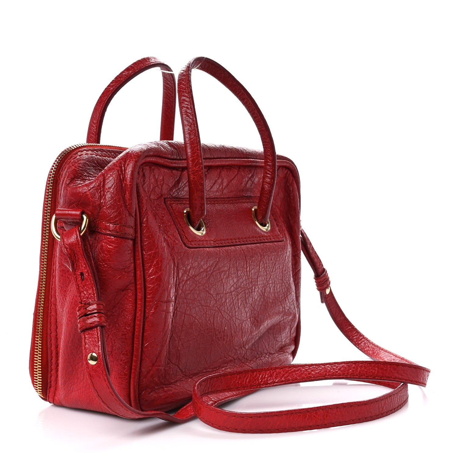 Balenciaga Agneau S Blanket Square Tote Rouge Brique 3 of 13