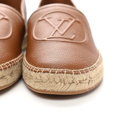 Louis Vuitton Monogram Leather Starboard Espadrille Flats 39.5 Brown 9 of 10