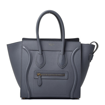 Celine Baby Drummed Calfskin Micro Luggage Kohl 1 of 10