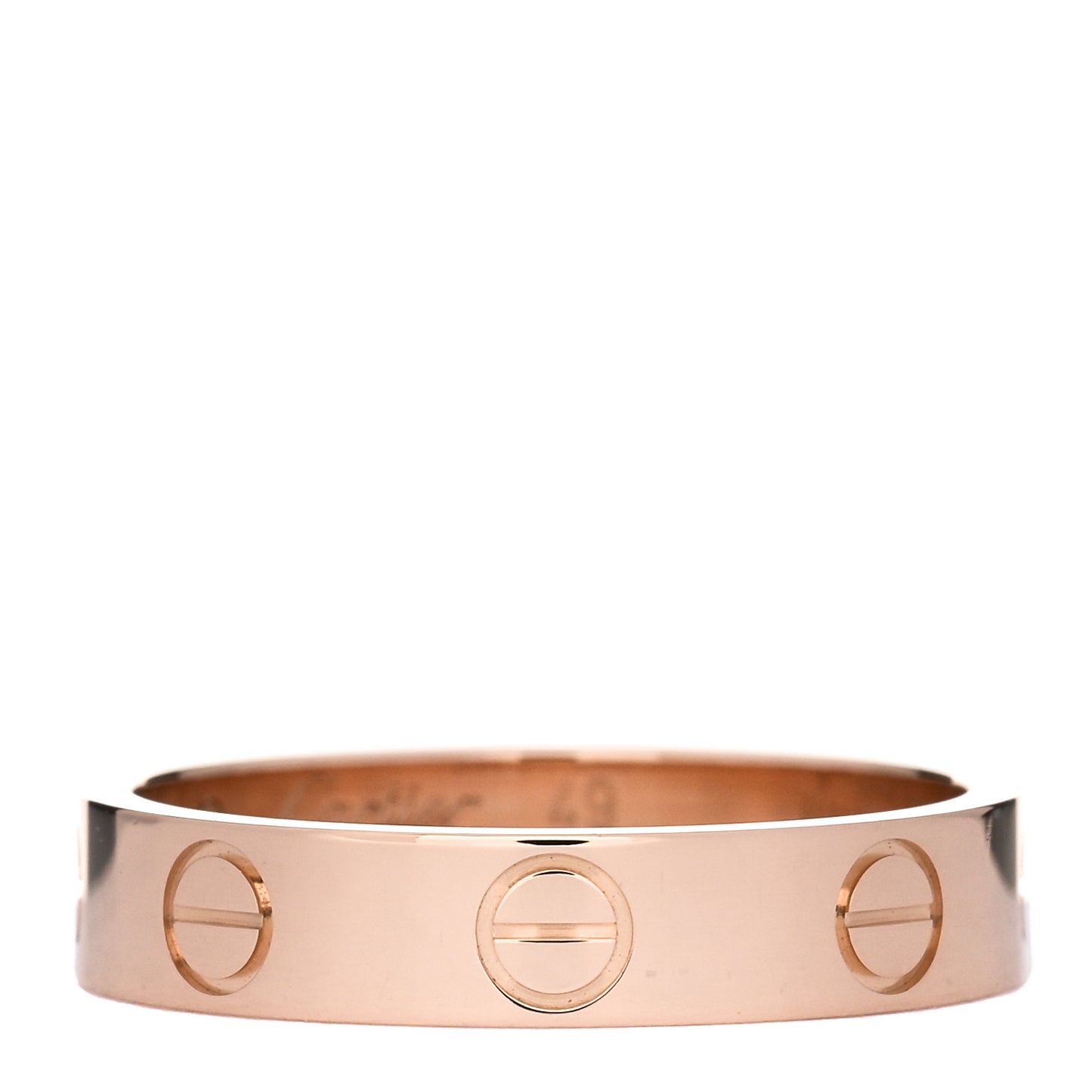 18K Pink Gold 3.5mm LOVE Wedding Band Ring 49 5
