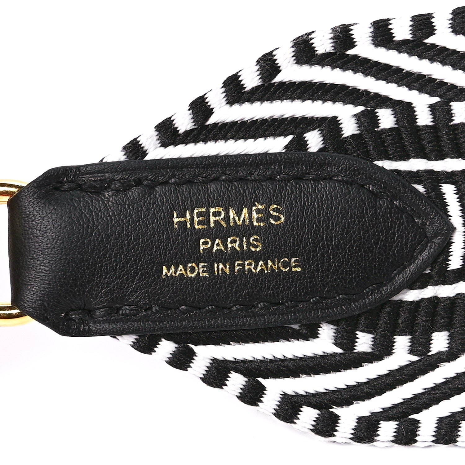 Hermes Toile Swift 50mm Sangle Cavale Shoulder Strap Black Ecru 4 of 6