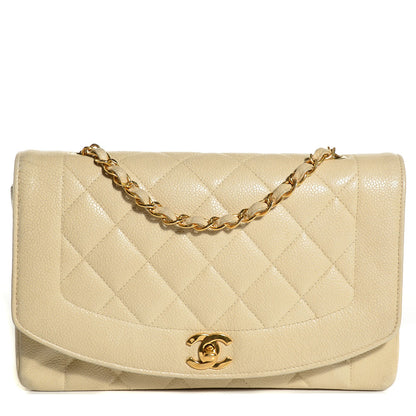 Chanel Caviar Quilted Medium Single Flap Beige Clair 1 of 9