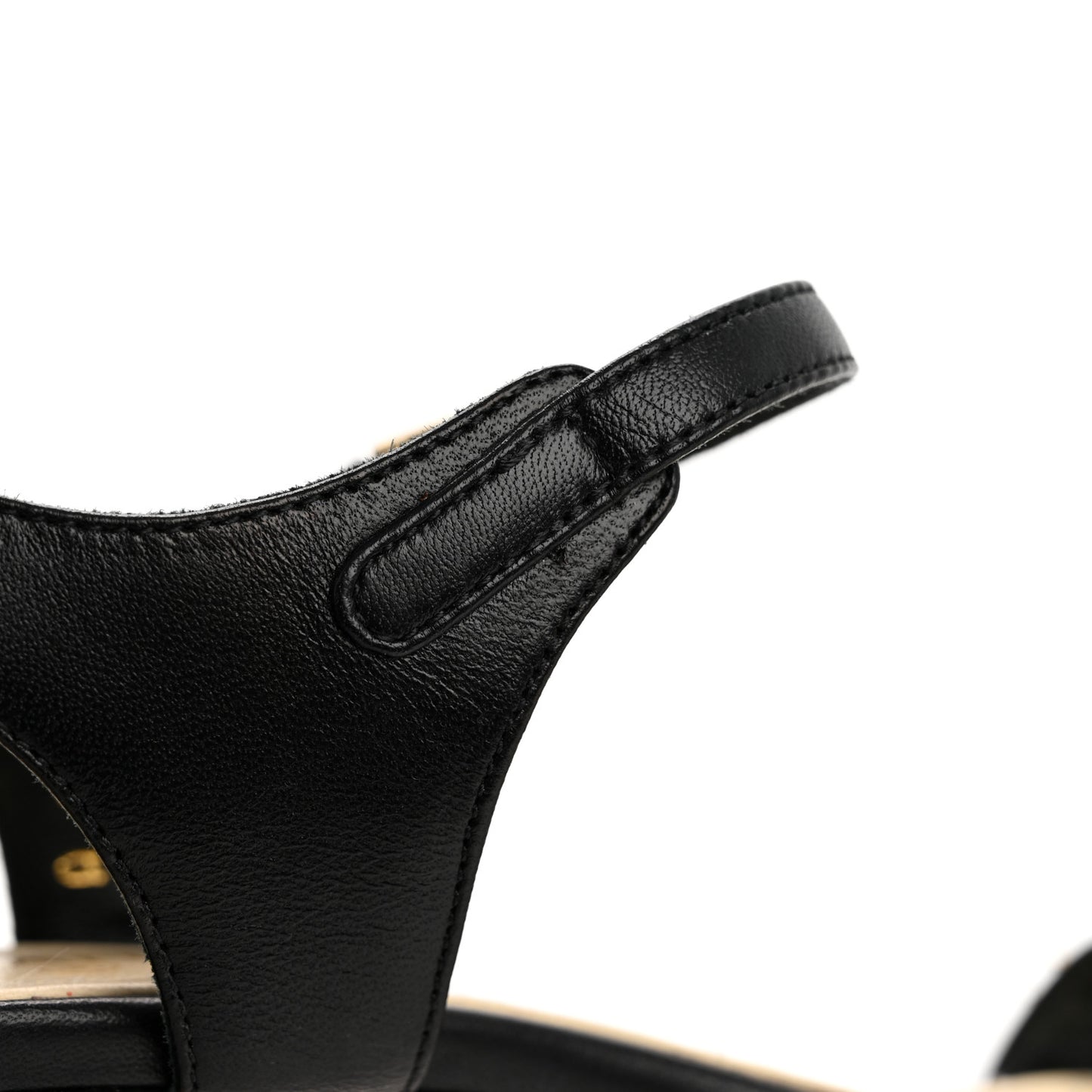 Lambskin Quilted Reissue Chain Sandals 35.5 Black