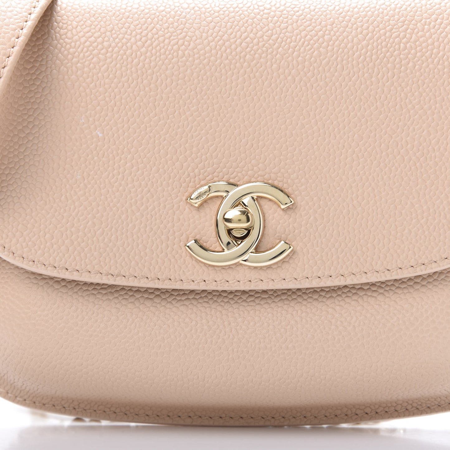 Caviar Flap Bag Light Beige