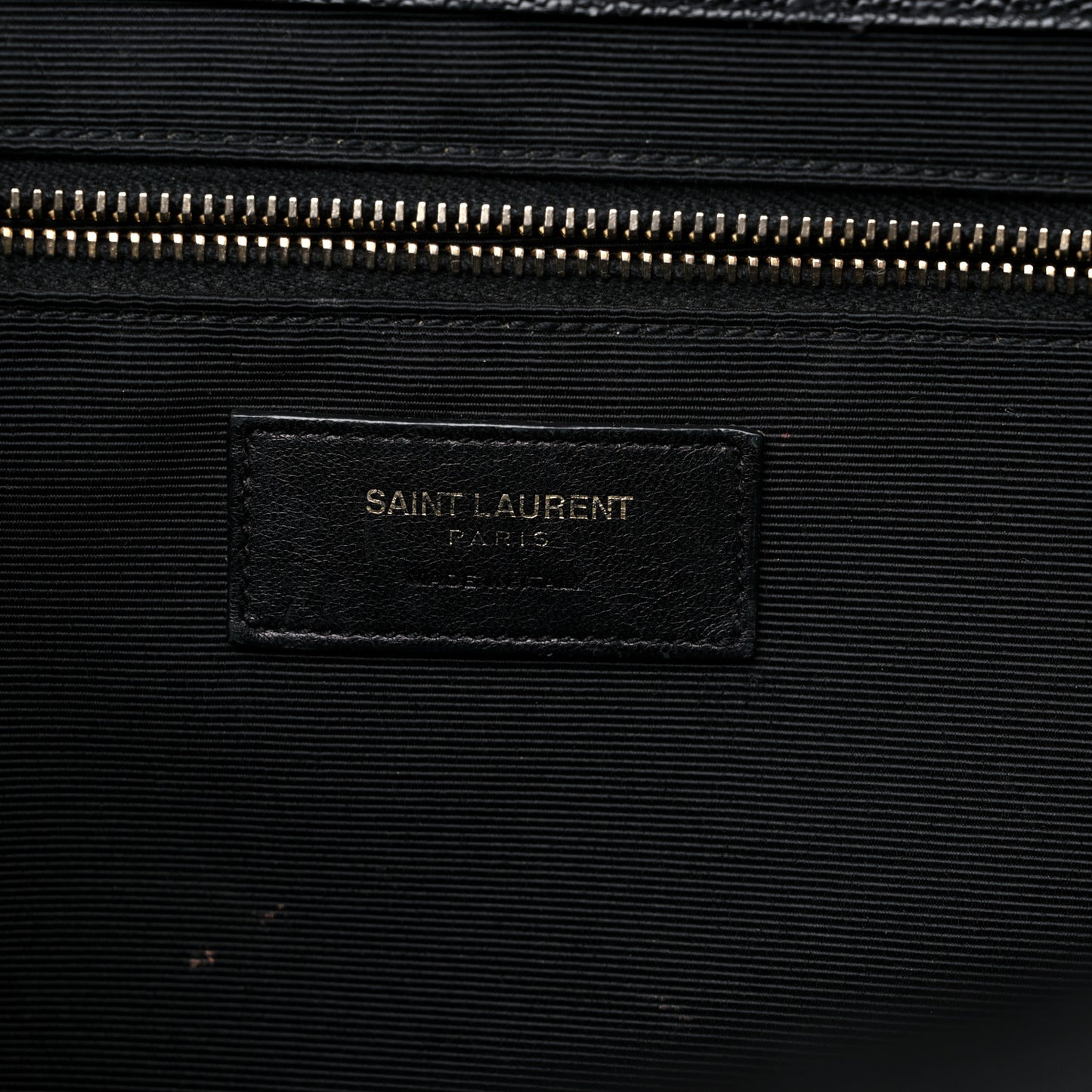 Grain De Poudre Matelasse Chevron Large Monogram Satchel Black