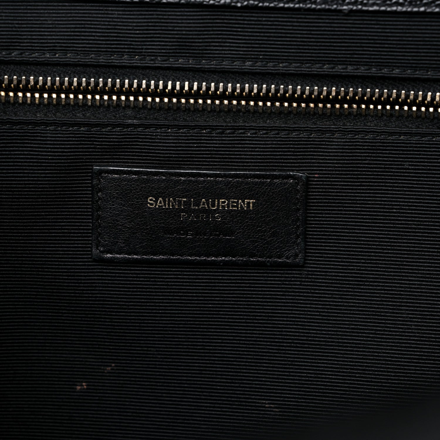 Saint Laurent Grain De Poudre Matelasse Chevron Large Monogram Satchel Black 6 of 20
