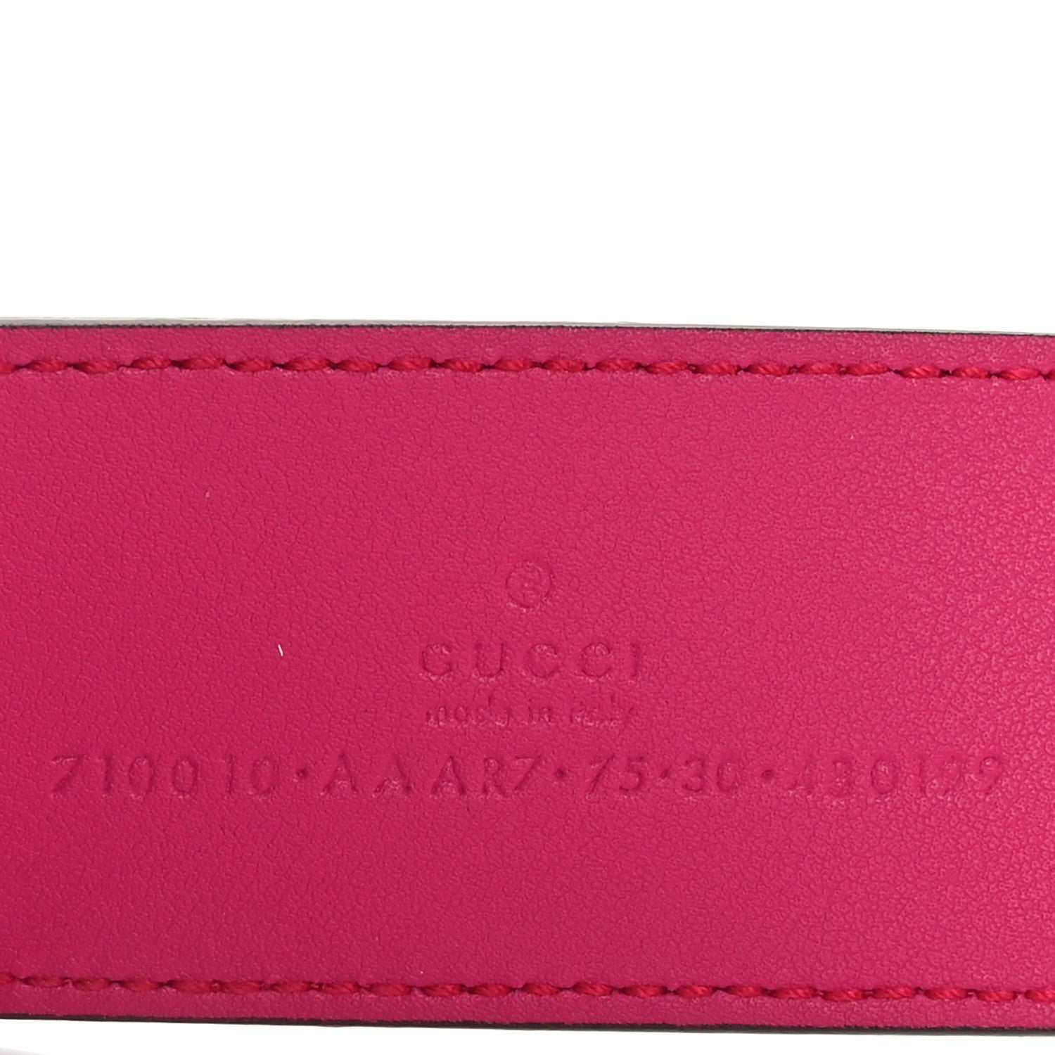 Gucci Calfskin Floral Heron G Cube Memorable Buckle 40mm Belt 75 30 Pink Green Multicolor 4 of 5