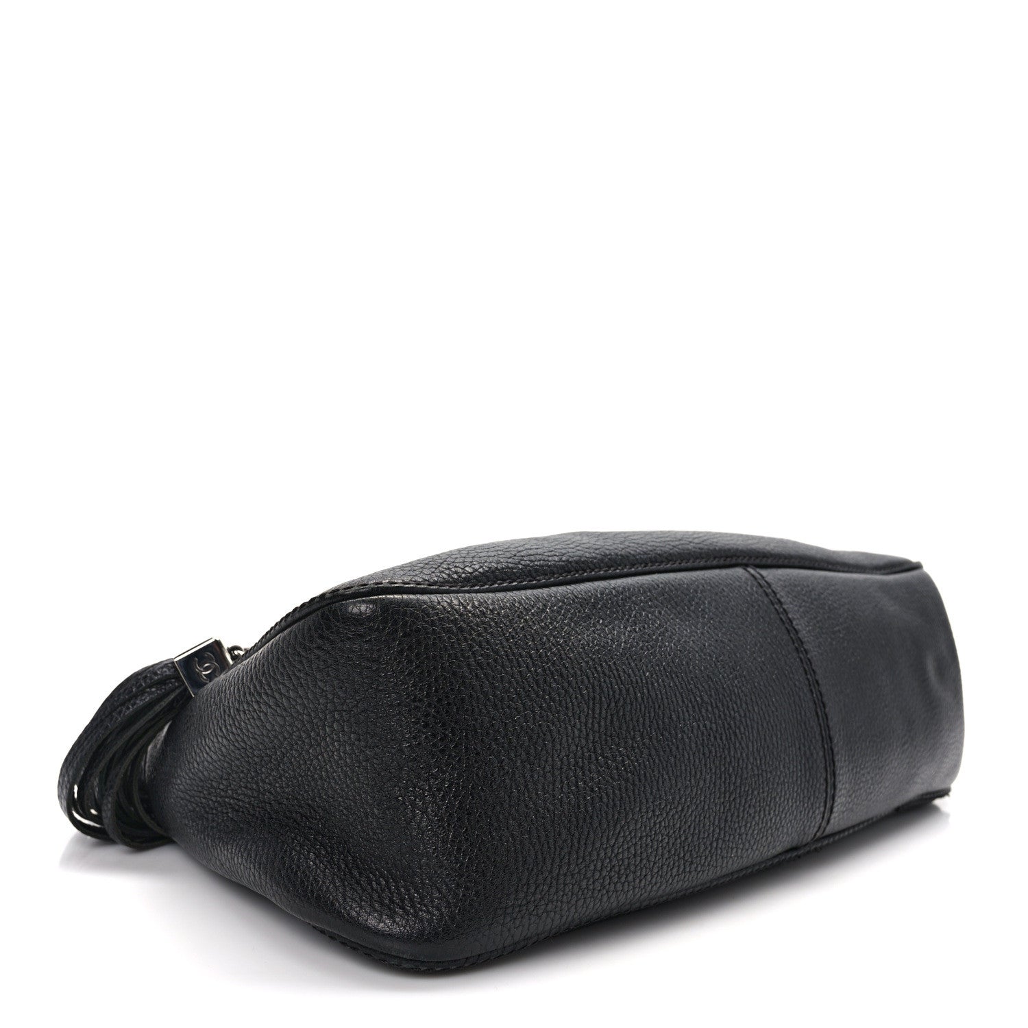 Chanel Grained Calfskin Tassel Shoulder Bag Black 4 of 12