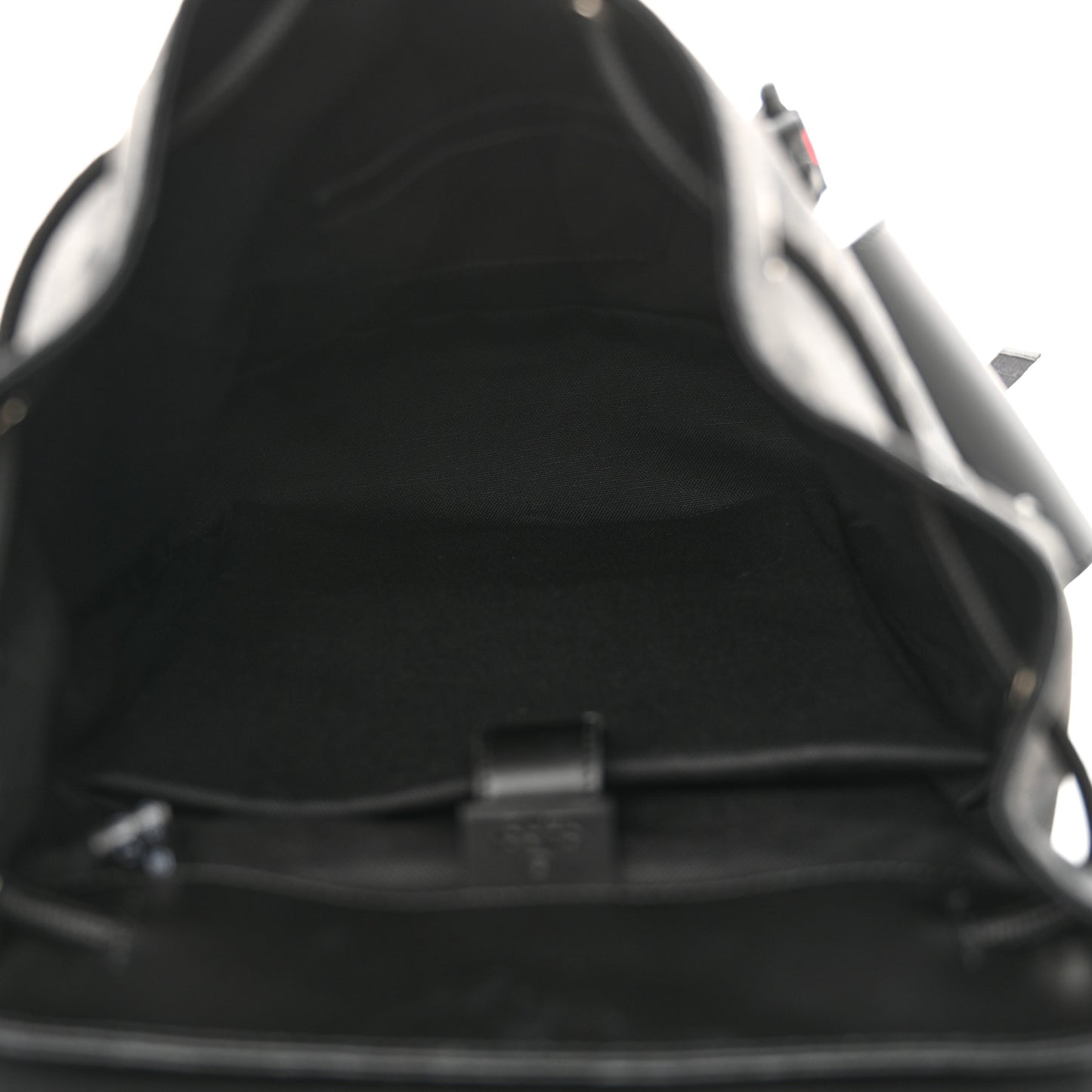 Soft GG Supreme Monogram Calfskin Web Double Buckle Backpack Black