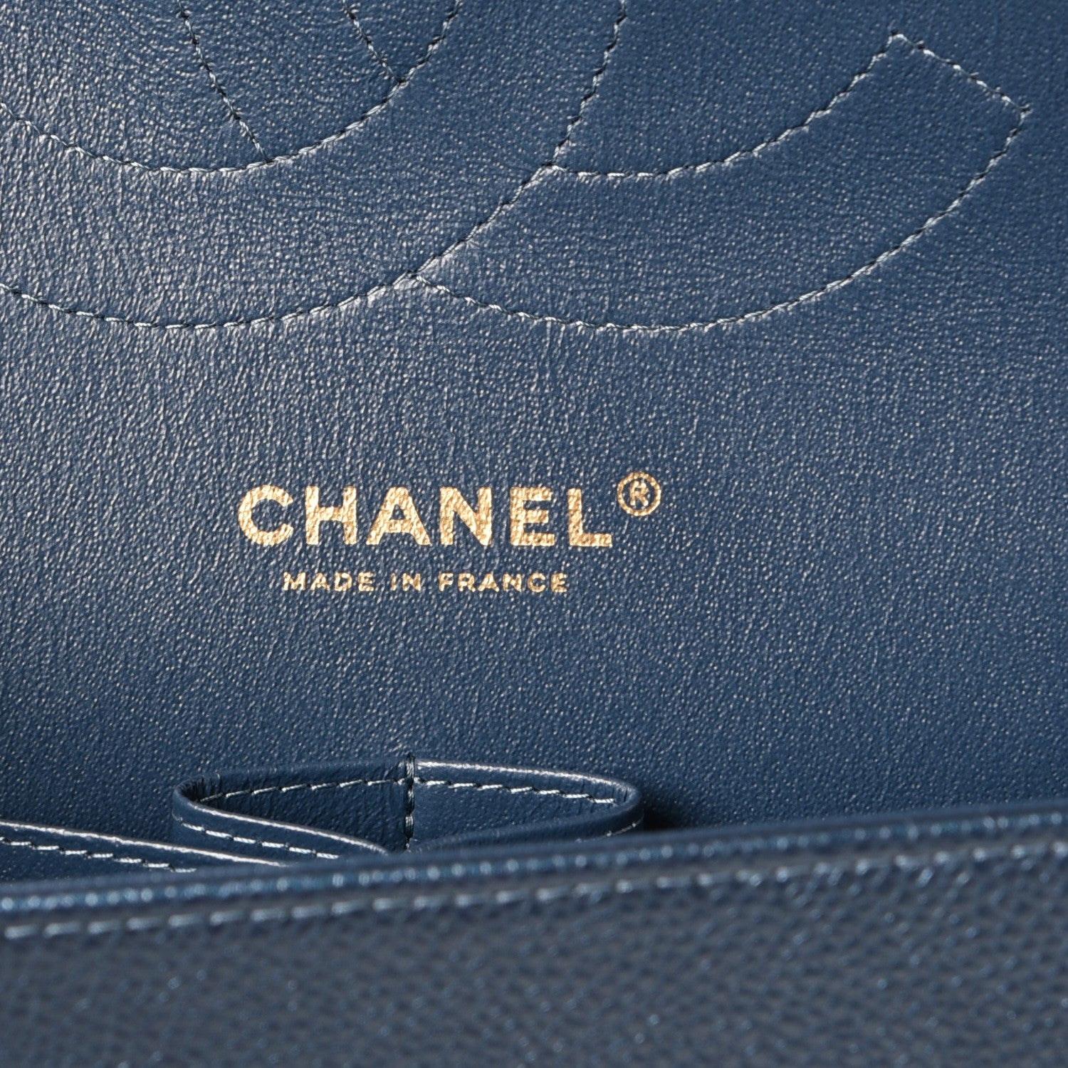Chanel Iridescent Caviar Quilted Jumbo Double Flap Blue 7 of 9