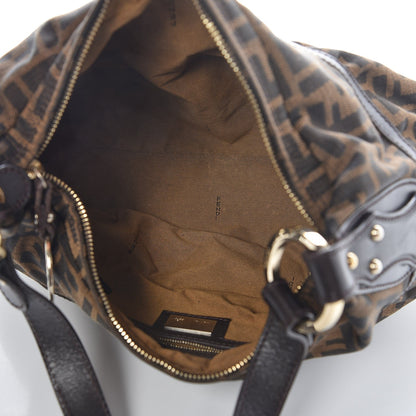 Fendi Zucca Cuoio Lucido Chef Hobo Tobacco Moro 5 of 10