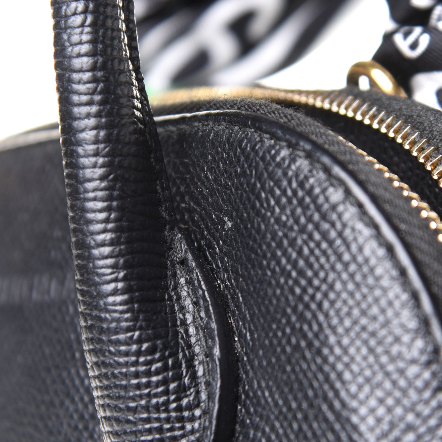 Balenciaga Grained Calfskin XXS Ville Top Handle Bag Scarf Black 11 of 13