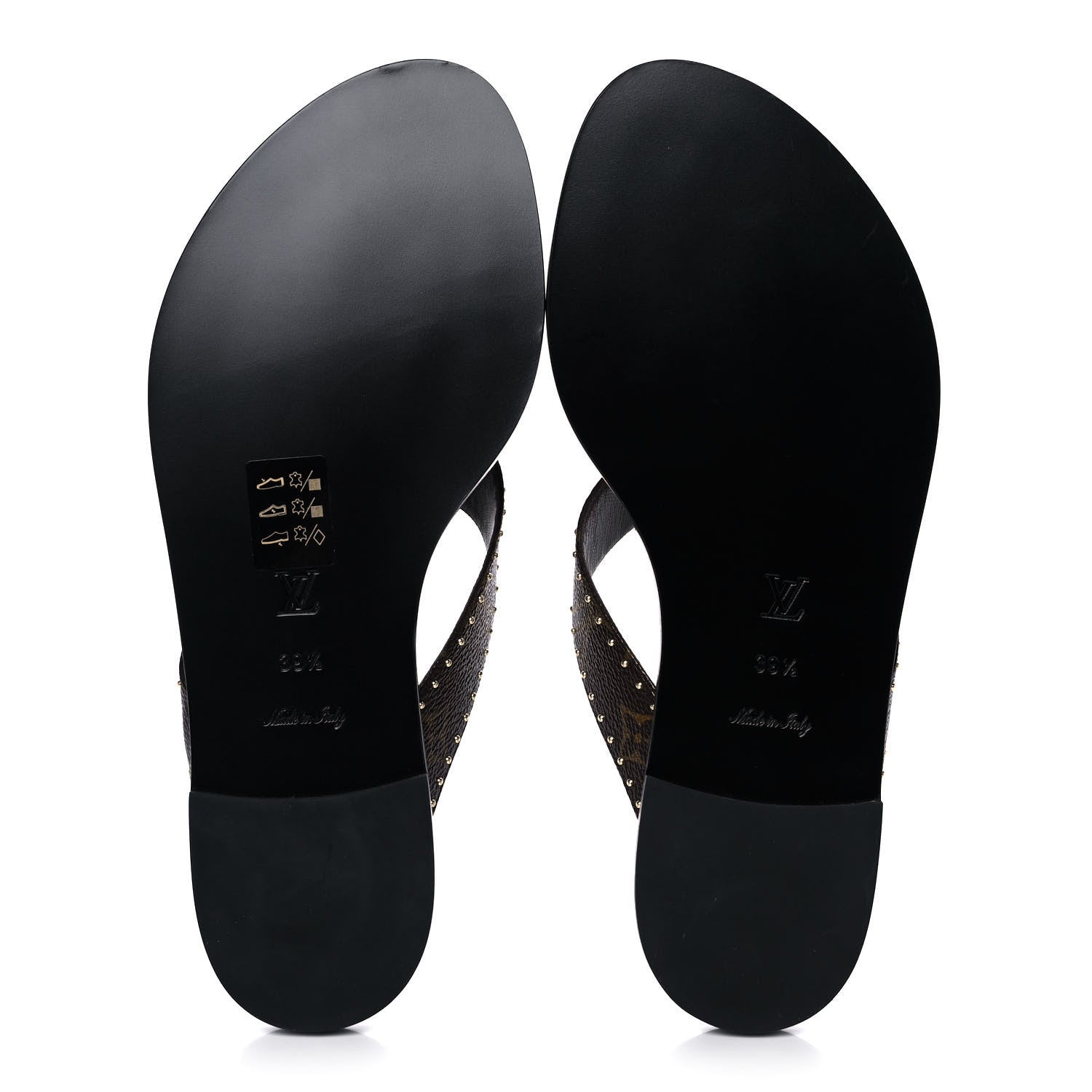 Louis Vuitton Monogram Sunny Flat Thong Sandals 39.5 Black 5 of 7