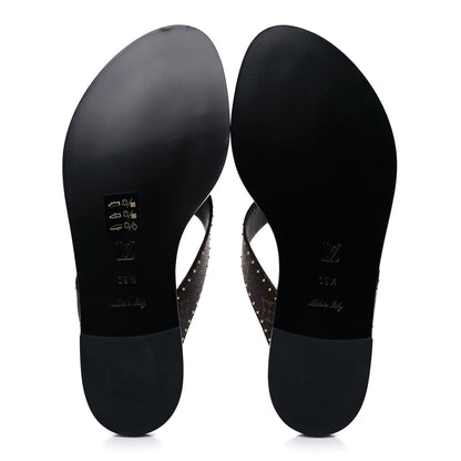 Louis Vuitton Monogram Sunny Flat Thong Sandals 39.5 Black 5 of 7
