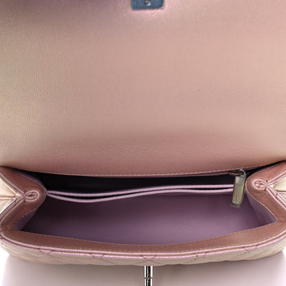 Chanel Iridescent Caviar Quilted Mini Coco Handle Flap Pink 7 of 12
