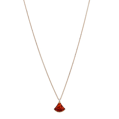 Bulgari 18K Rose Gold Diamond Carnelian Divas' Dream Pendant Necklace 1 of 5
