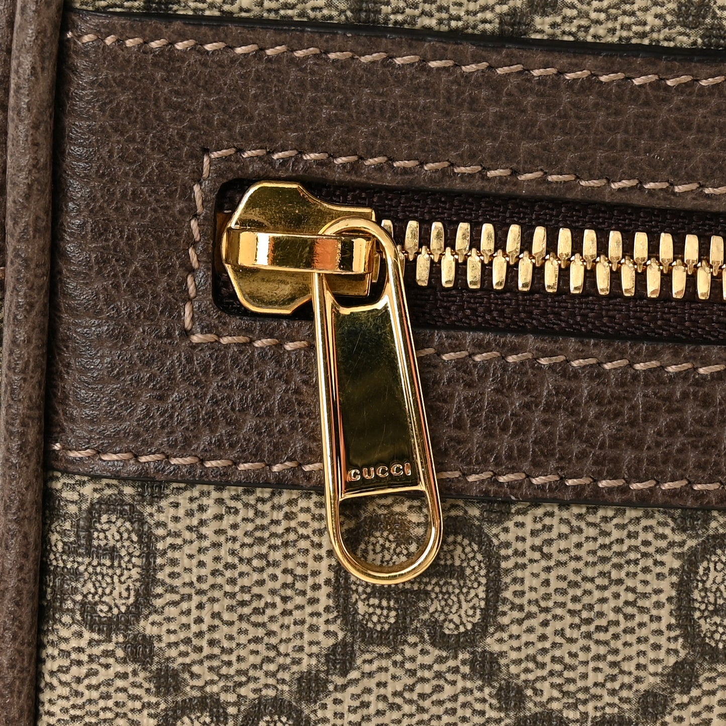 GG Supreme Monogram Web Small Ophidia Belt Bag Dark Brown