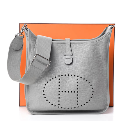 Hermes Taurillon Clemence Evelyne III PM Gris Mouette 9 of 9