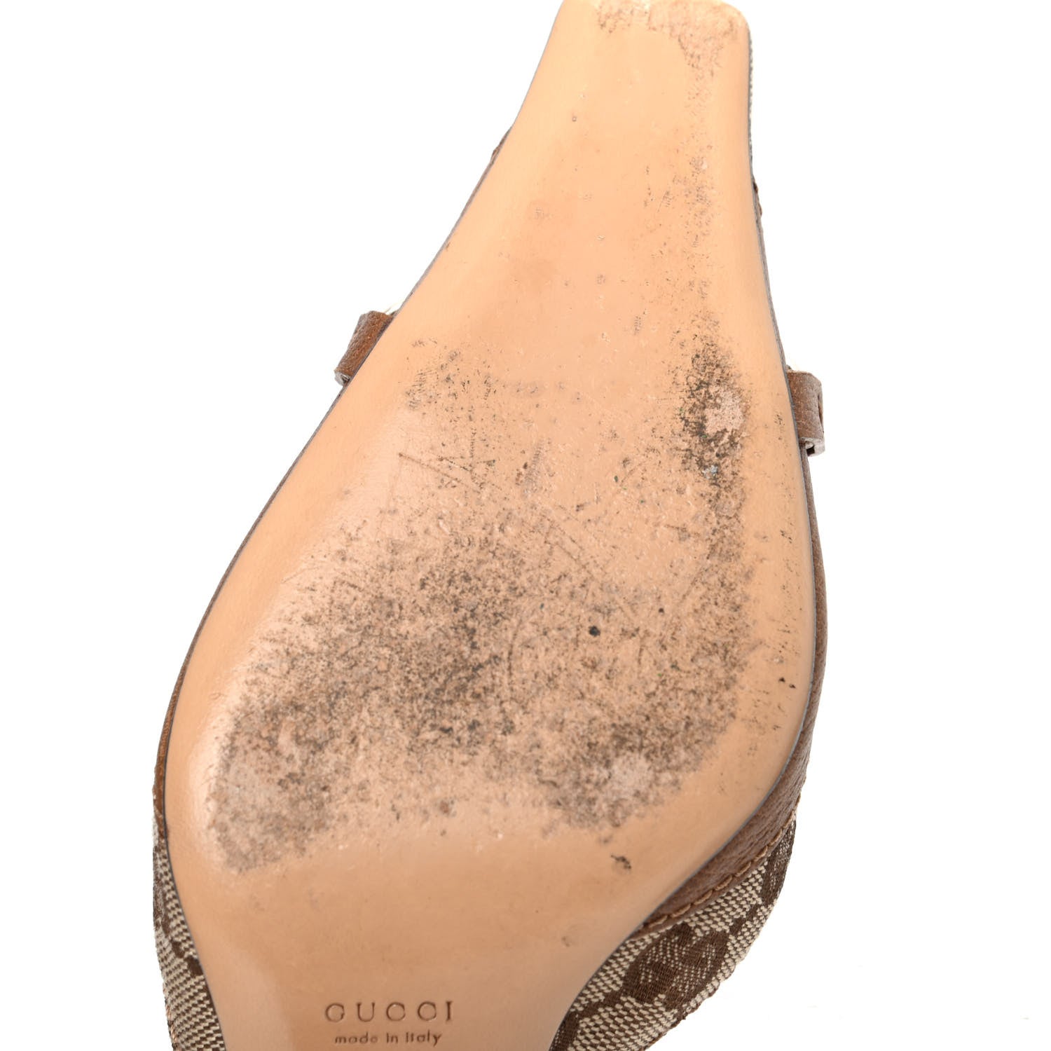 Gucci Monogram GG Horsebit Mules 7.5 Brown 8 of 9