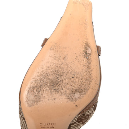Gucci Monogram GG Horsebit Mules 7.5 Brown 8 of 9