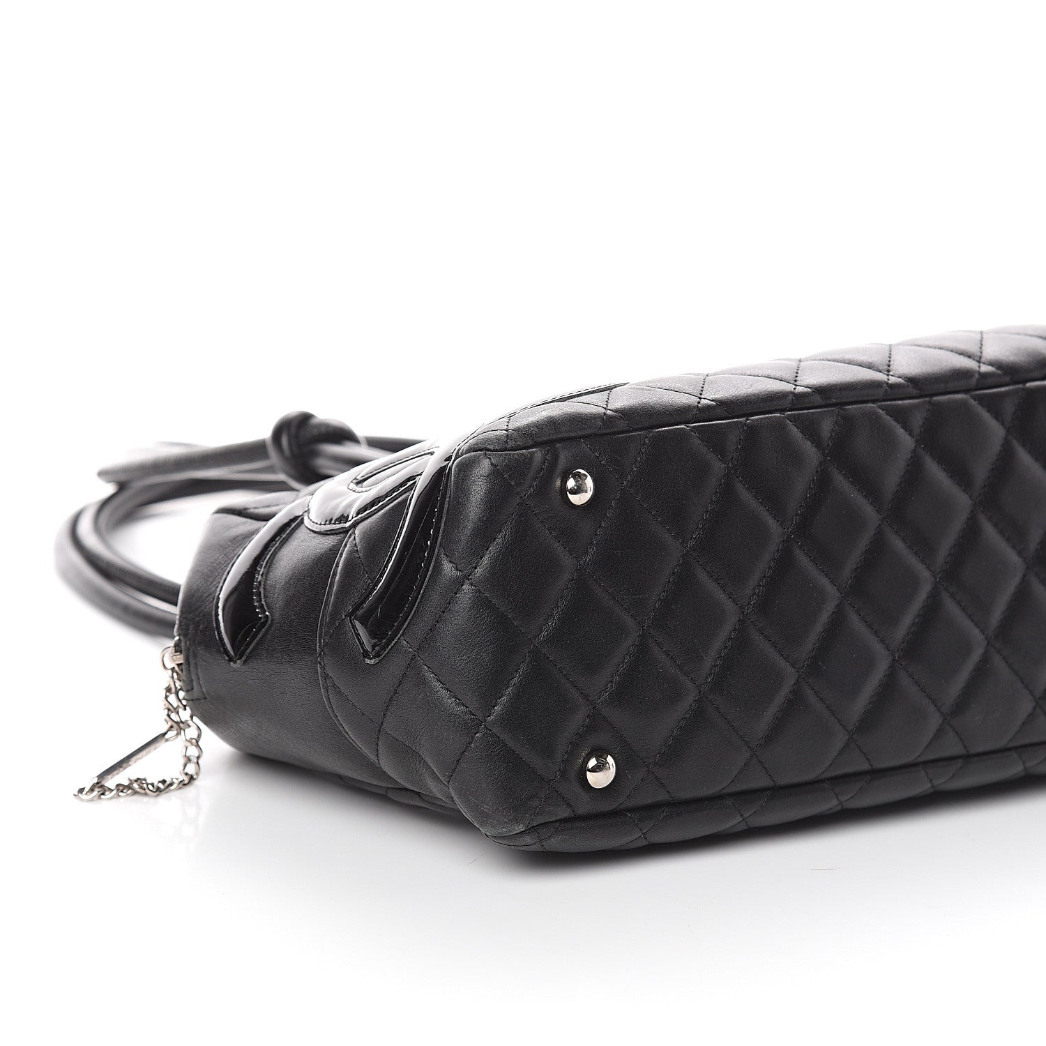 Chanel Calfskin Quilted Large Cambon Bowler Black 8 of 9