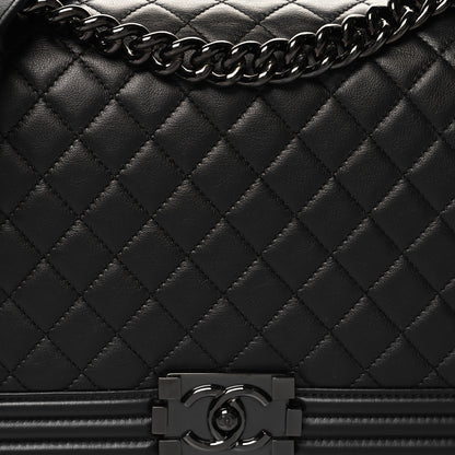 Chanel Calfskin Quilted New Medium Boy Flap So Black 8 of 11