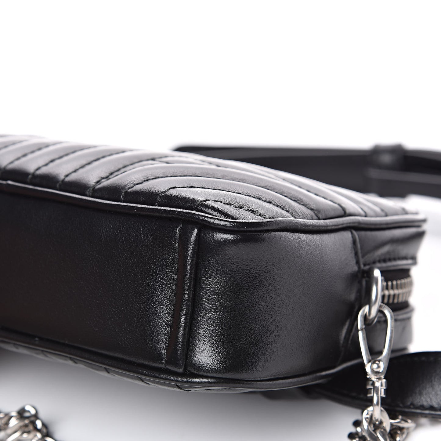 Soft Calfskin Impunture Diagramme Belt Bag Black