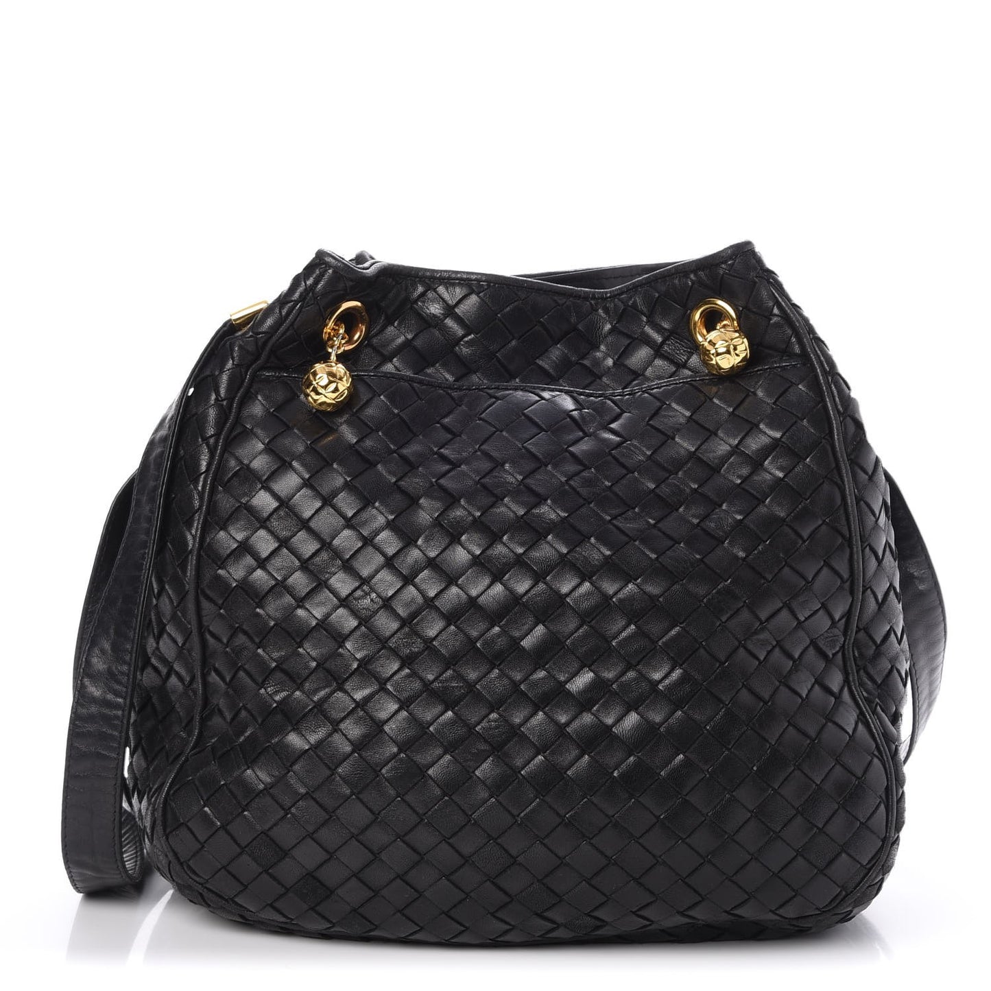 Nappa Intrecciato Bucket Bag Nero Black