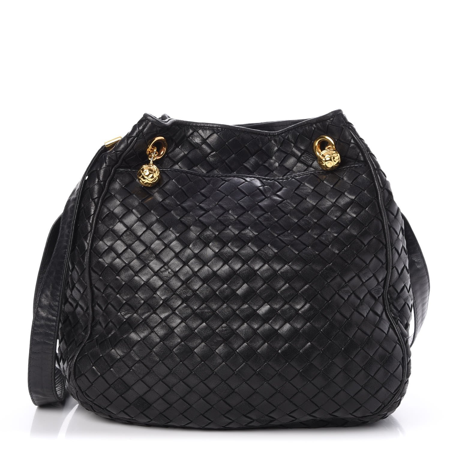 Bottega Veneta Nappa Intrecciato Bucket Bag Nero Black 1 of 8