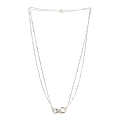 Tiffany Sterling Silver Figure 8 Pendant Necklace 3 of 7