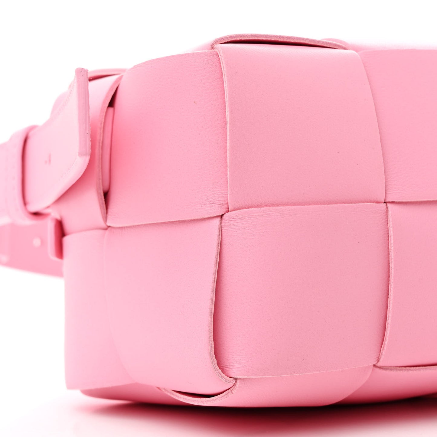 Lambskin Maxi Intrecciato Small Brick Cassette Bag Pink Ribbon