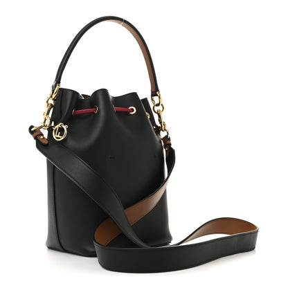 Fendi Vitello Grace F is Fendi Stamp Patch Perforated Small Mon Tresor Bucket Bag Black 3 of 12