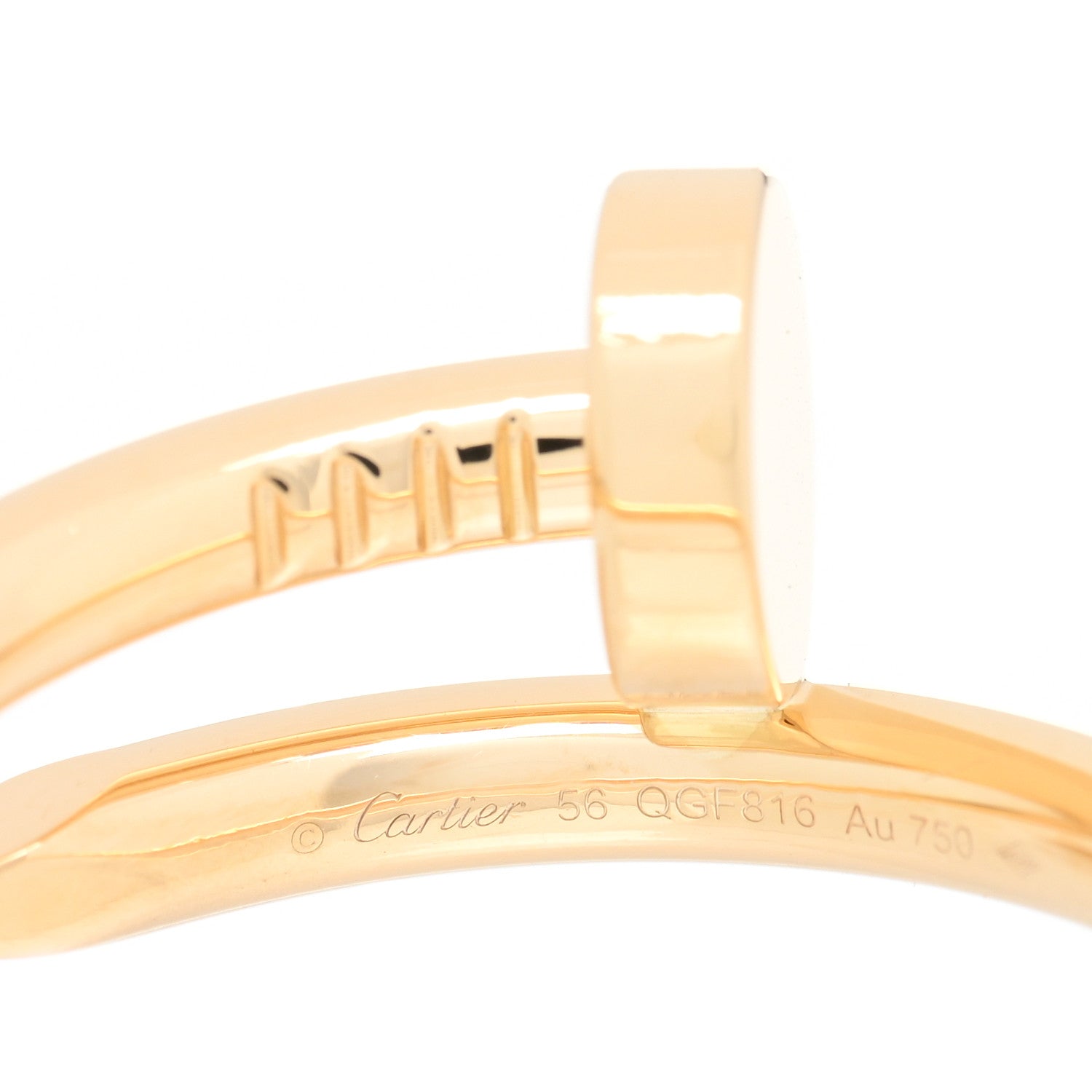 Cartier 18K Yellow Gold Juste Un Clou Ring 56 7.5 4 of 5