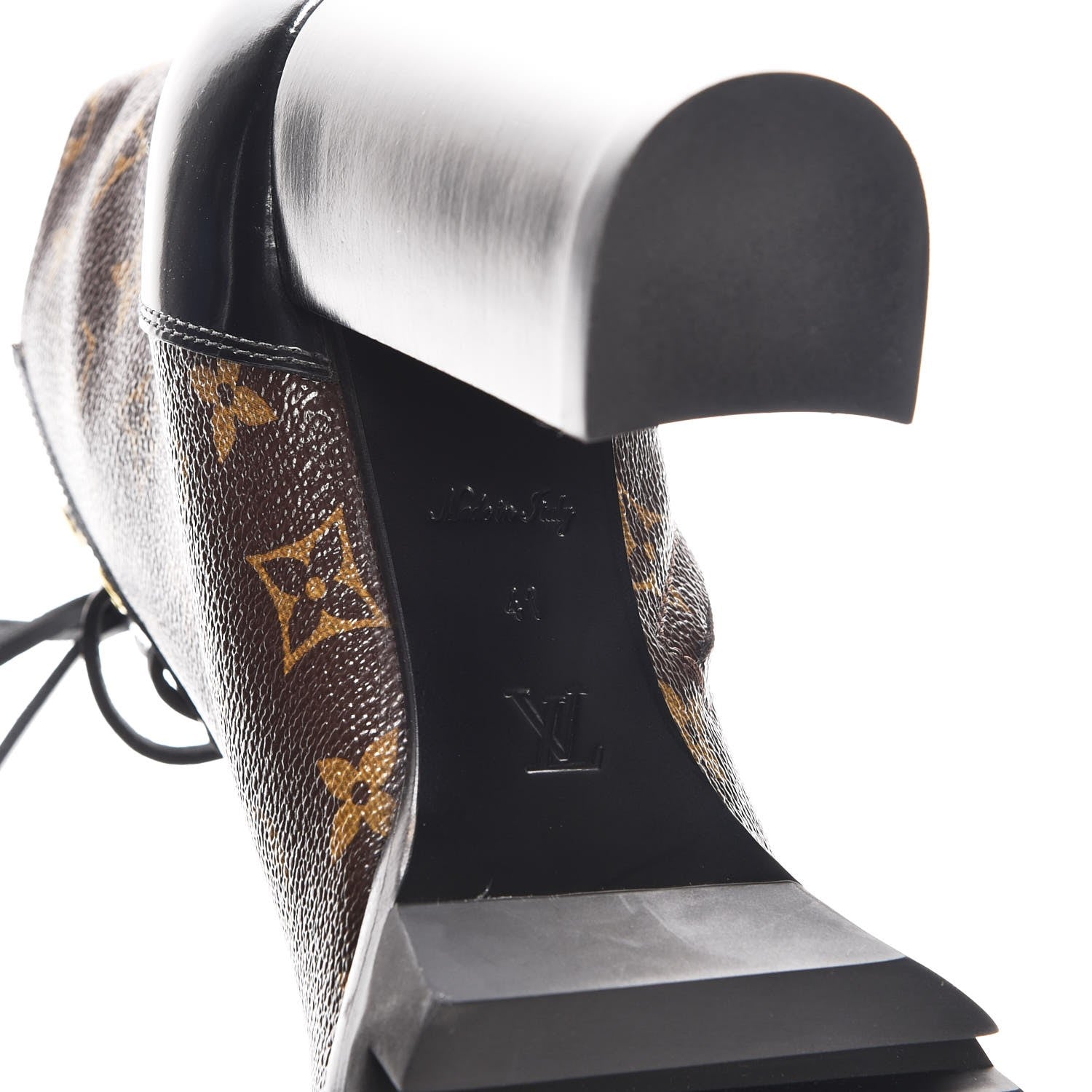 Louis Vuitton Patent Calfskin Monogram Star Trail Ankle Boots 41 Black 6 of 9