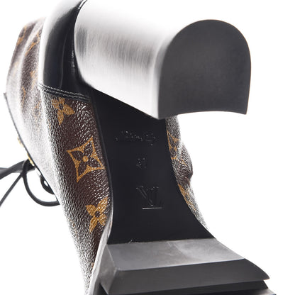 Louis Vuitton Patent Calfskin Monogram Star Trail Ankle Boots 41 Black 6 of 9